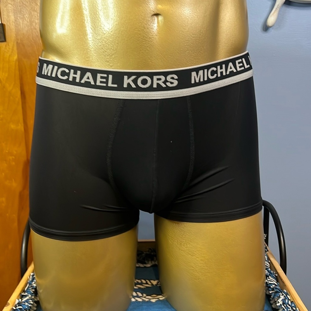 Michael Kors Black Boxer Briefs with White Logo Waistband